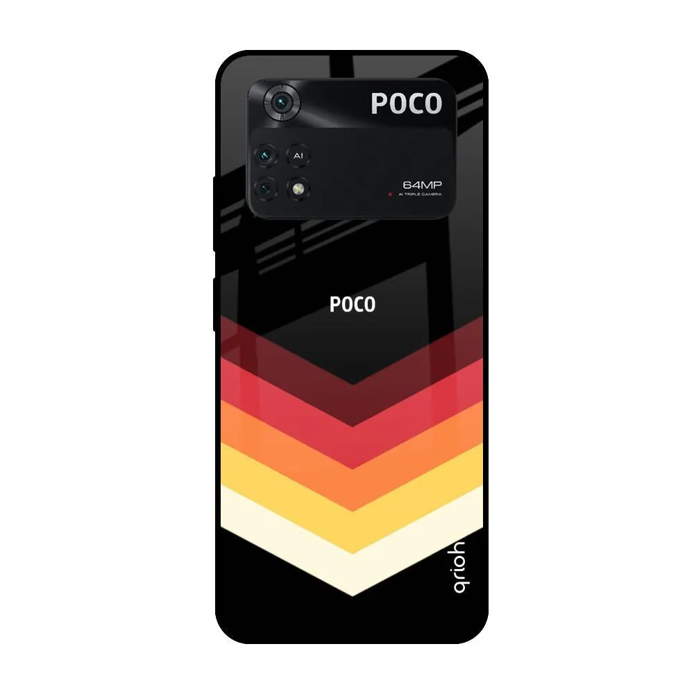 Abstract Arrow Pattern Glass Case For Poco M4 Pro