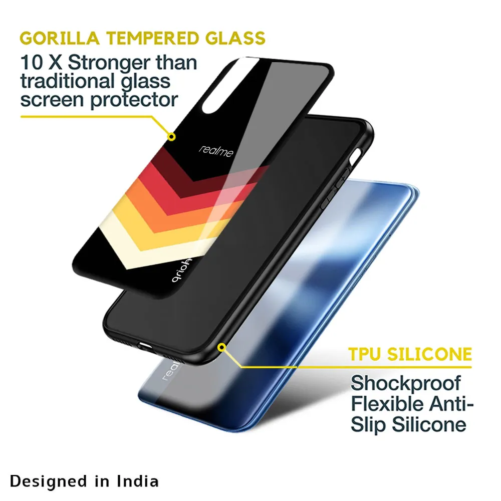 Abstract Arrow Pattern Glass Case For Realme 7 Pro