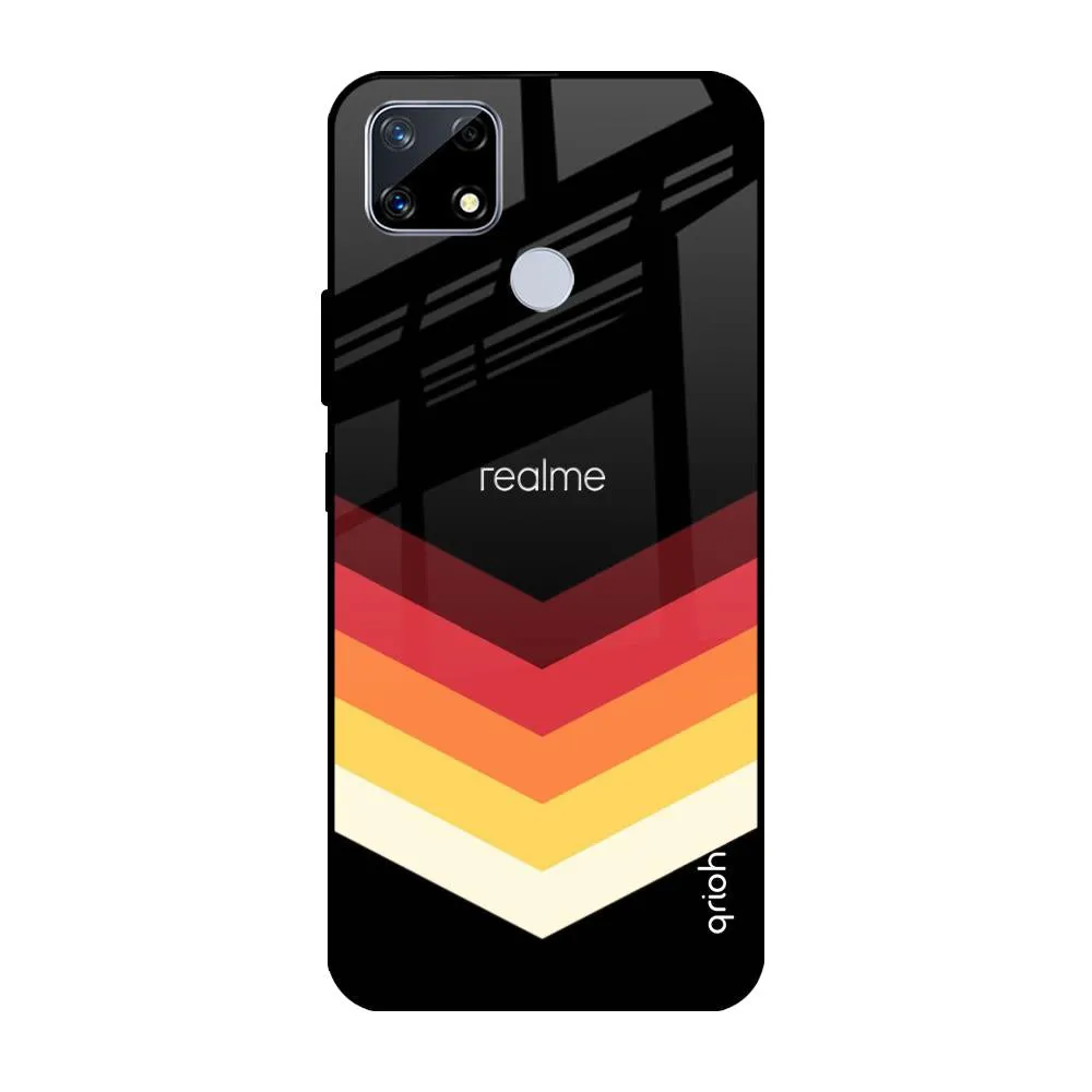 Abstract Arrow Pattern Glass Case For Realme C25