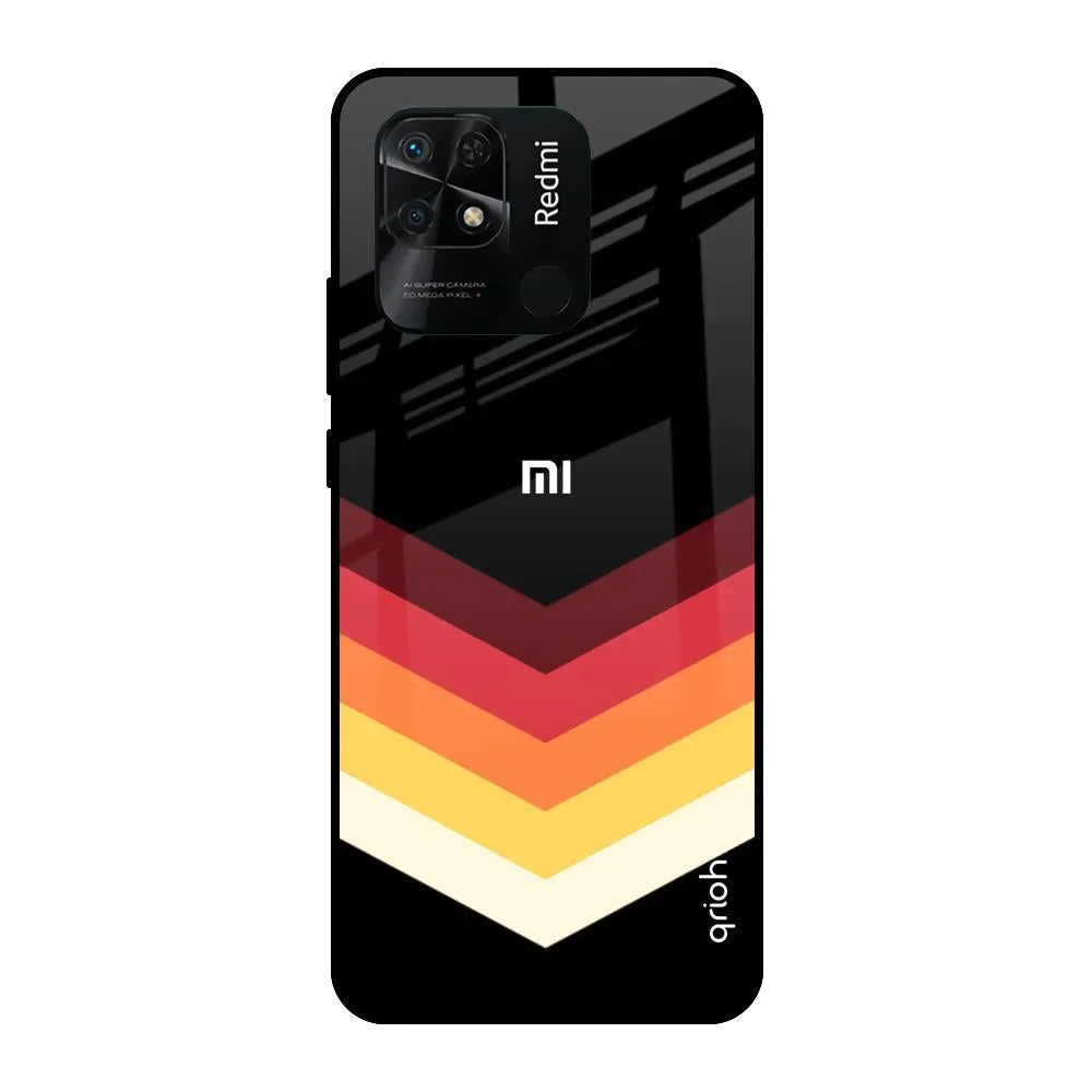Abstract Arrow Pattern Glass Case For Redmi 10