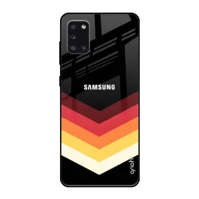 Abstract Arrow Pattern Glass Case For Samsung Galaxy A31