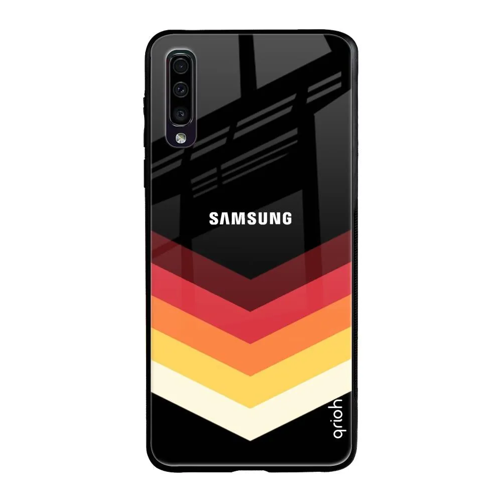 Abstract Arrow Pattern Glass Case For Samsung Galaxy A50