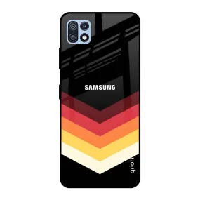 Abstract Arrow Pattern Glass Case For Samsung Galaxy F42 5G