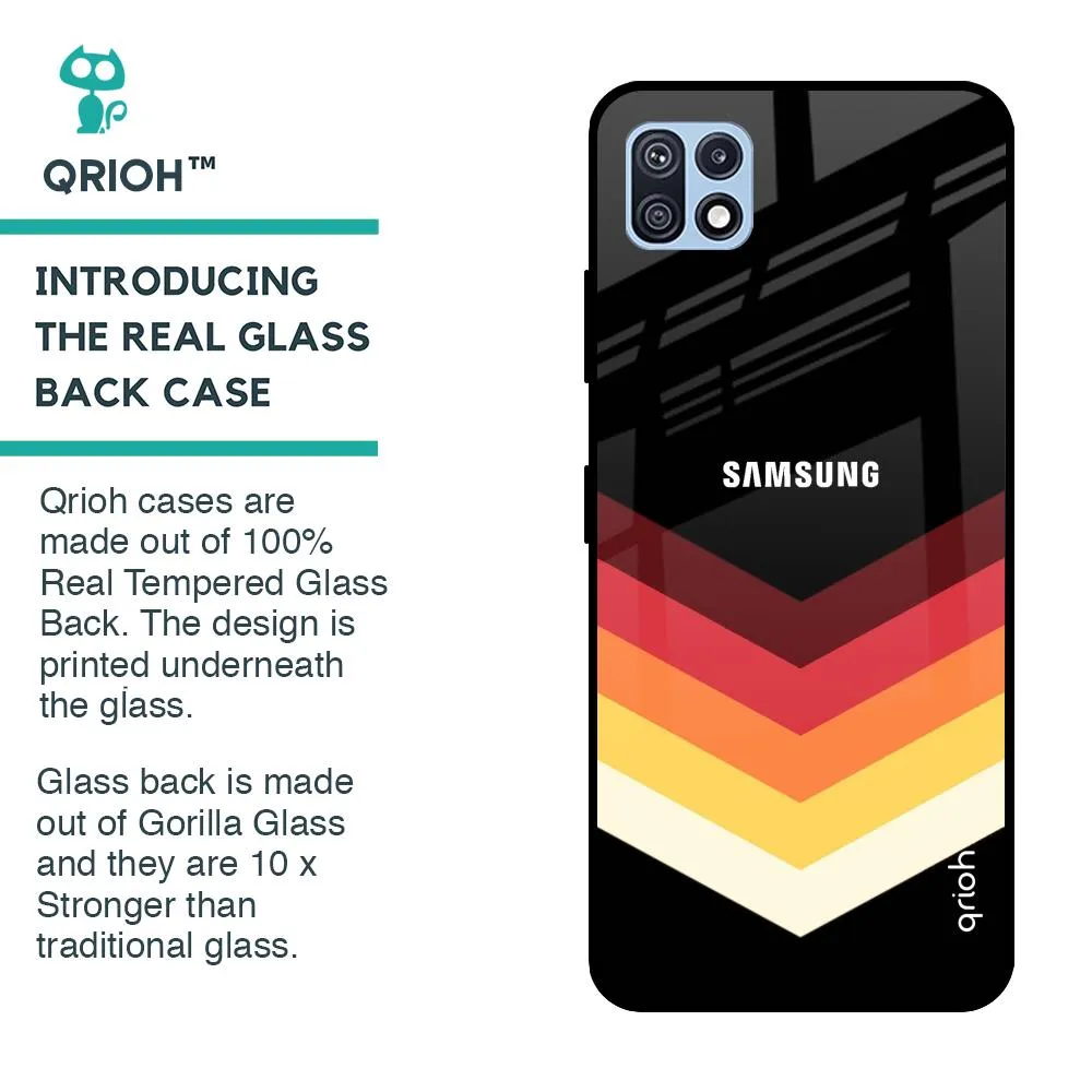 Abstract Arrow Pattern Glass Case For Samsung Galaxy F42 5G