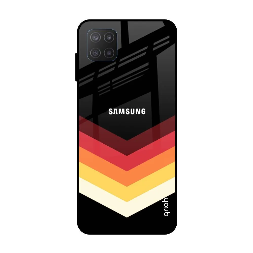 Abstract Arrow Pattern Glass Case For Samsung Galaxy M12