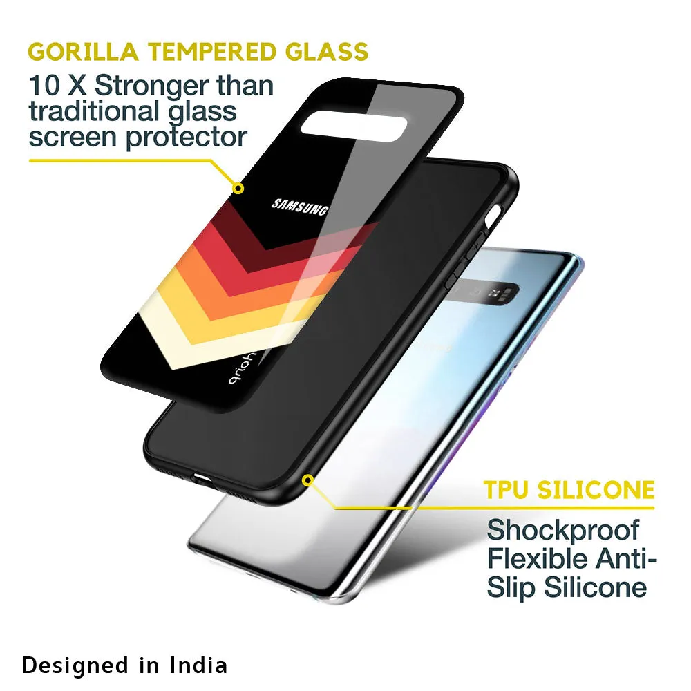 Abstract Arrow Pattern Glass Case For Samsung Galaxy M12