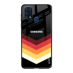 Abstract Arrow Pattern Glass Case For Samsung Galaxy M31