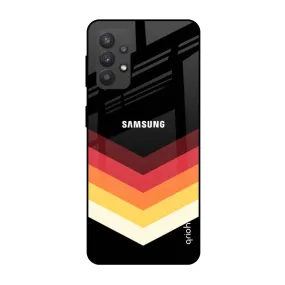Abstract Arrow Pattern Glass Case For Samsung Galaxy M32 5G
