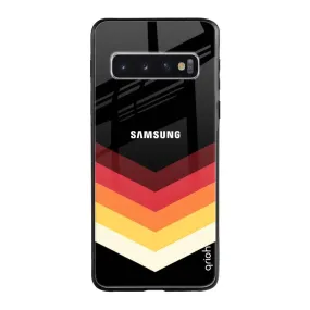 Abstract Arrow Pattern Glass Case For Samsung Galaxy S10 Plus