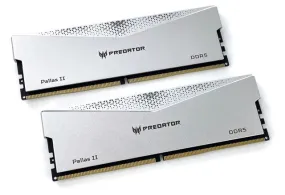 Acer 32GB Kit (2x16GB) Predator PALLAS II Silver 銀色 BL.9BWWR.350 CL30 DDR5 6000MHz Memory AMD EXPO & Intel XMP 3.0 (RM-AP5D32W)
