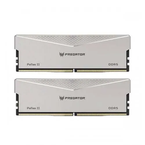 Acer 32GB Kit (2x16GB) Predator PALLAS II Silver 銀色 BL.9BWWR.350 CL30 DDR5 6000MHz Memory AMD EXPO & Intel XMP 3.0 (RM-AP5D32W)