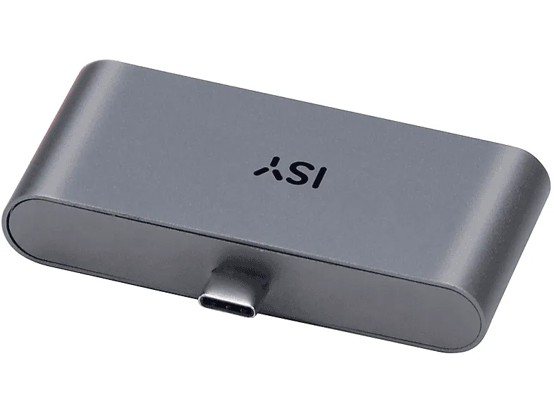 Adaptador - Isy IAD 1019-1 4-in-1 USB-C, 480 Mbit/s, USB-A, HDMI 2.0, 3.5 mm AudioPort, 1x USB-C, Gris Aluminio