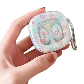 Anymob Earphone Case Colored Hearts For Lenovo XT62 TWS Soft TPU Transparent Headset Protective Cover with Hook