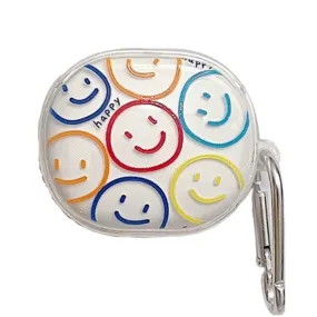 Anymob Earphone Case Colored Smiles For Redmi Buds 4 Pro Soft Protective Earphone Case Charging Box Shell
