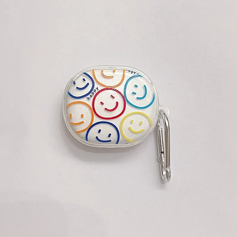 Anymob Earphone Case Colored Smiles For Redmi Buds 4 Soft Protective Earphone Case Charging Box Shell