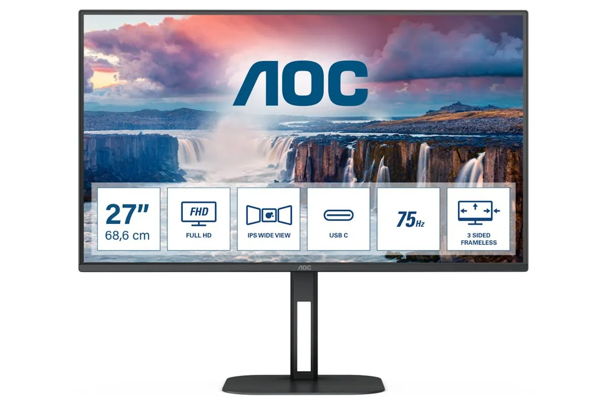 AOC 27" FHD Flat Monitor | 27V5CE/BK