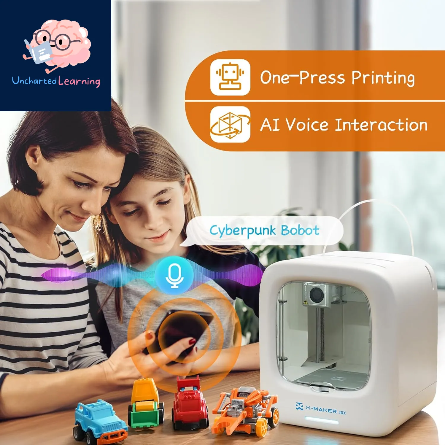 AOSEED 3D Printer for Kids & Beginners – One-Click Printing,