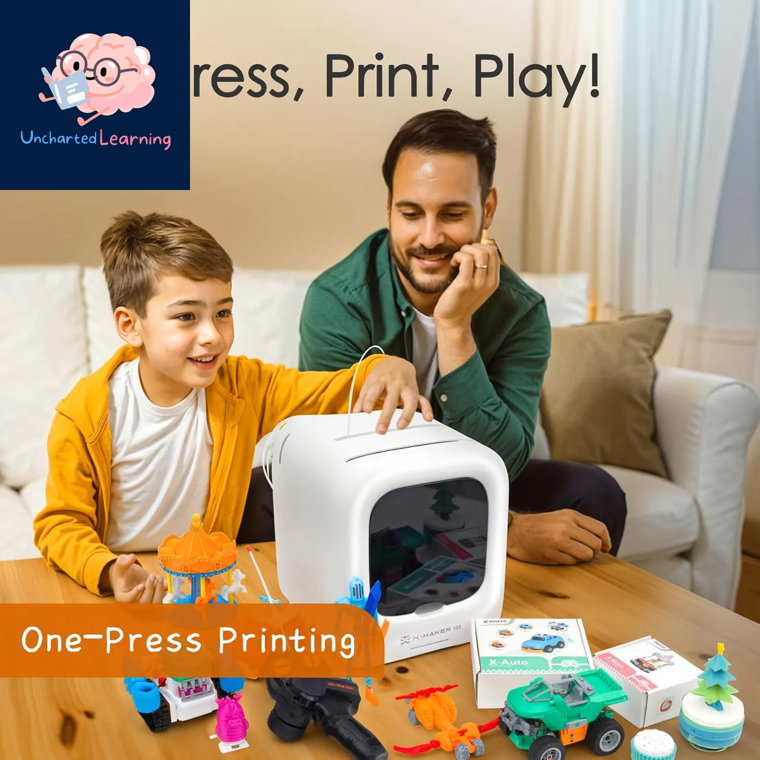 AOSEED 3D Printer for Kids & Beginners – One-Click Printing,