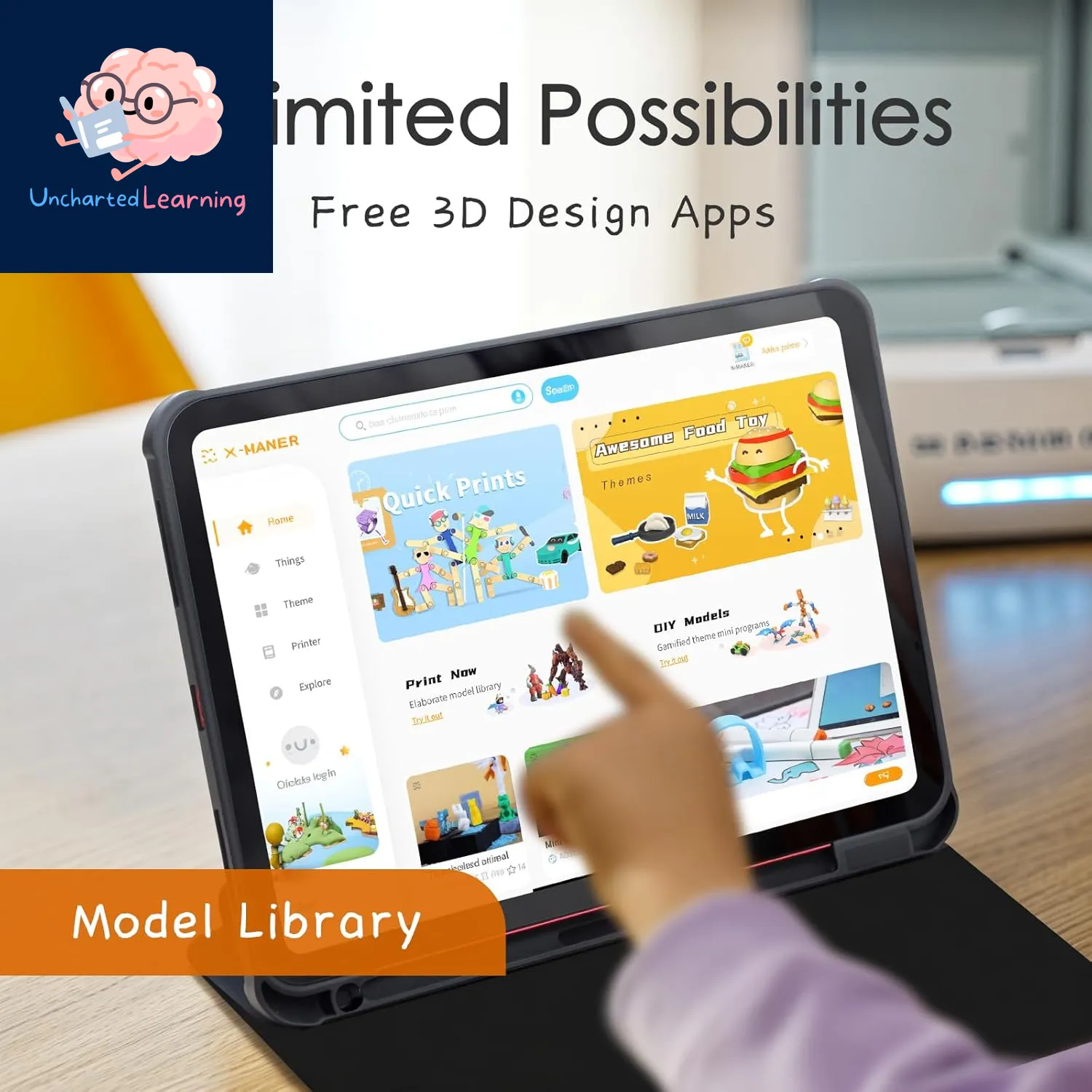 AOSEED 3D Printer for Kids & Beginners – One-Click Printing,