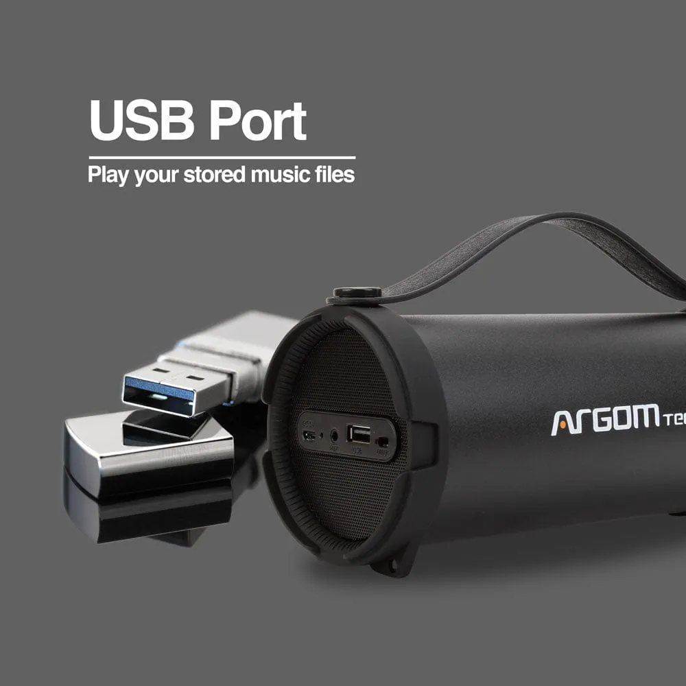 Argom Bluetooth Bazooka Air Speaker Perfect speaker for your everyday use. Compact, yet superior in sound with 6000mW RMS-SP-3100