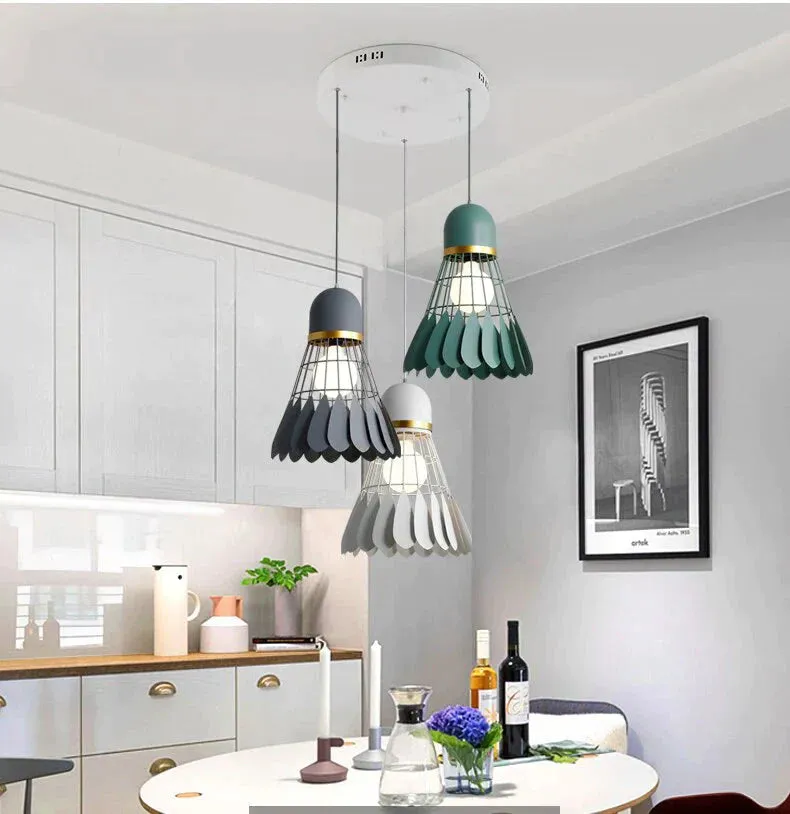 Badminton chandelier Minimalist modern Scandinavian restaurant lamp dining room lamp Creative personality bar study bedroom lamp