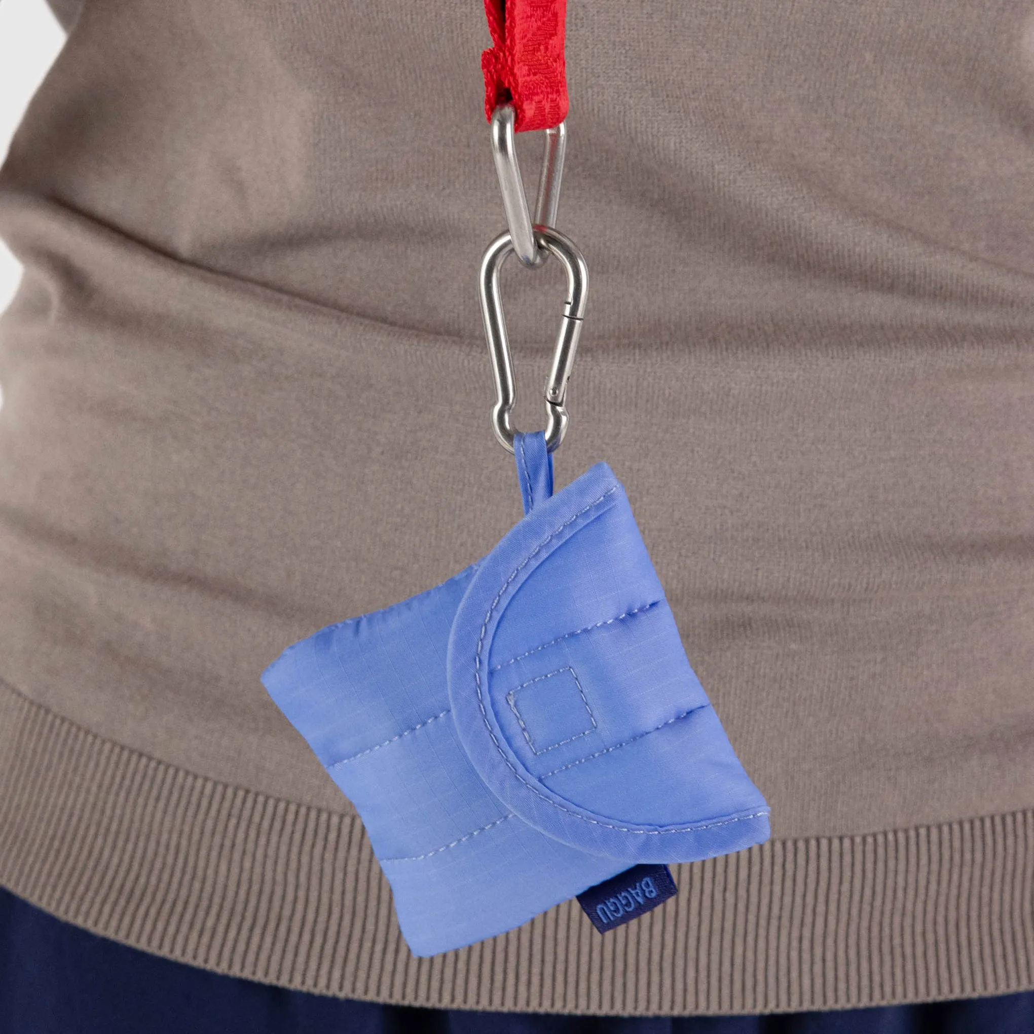 Baggu Puffy Recycled Nylon Earbuds Case - Cornflower