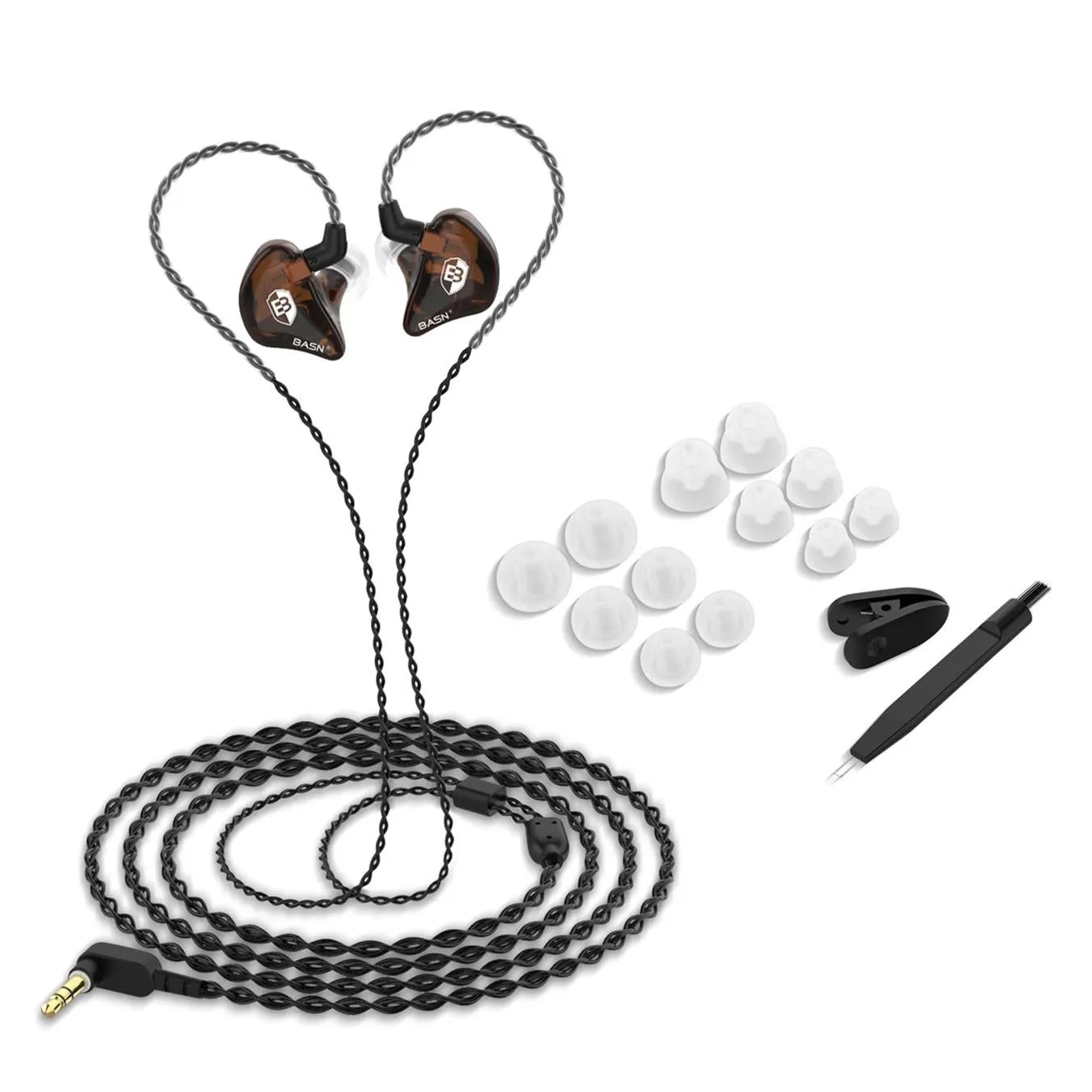 BASN Bsinger BC100 In-Ear Monitor Headphones (Brown)