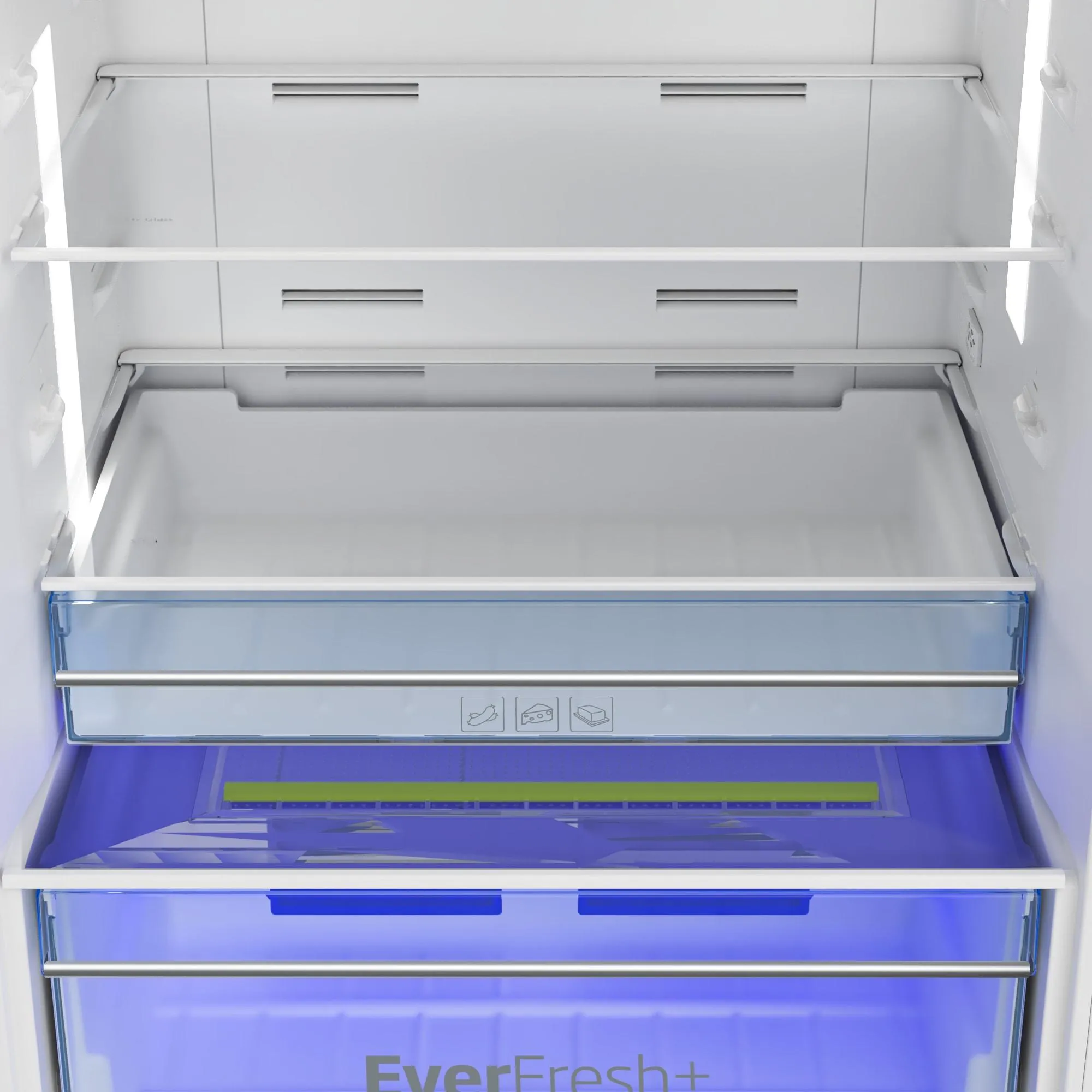 Beko 28" Freezer Top Stainless Steel Refrigerator with Auto Ice Maker and Everfresh