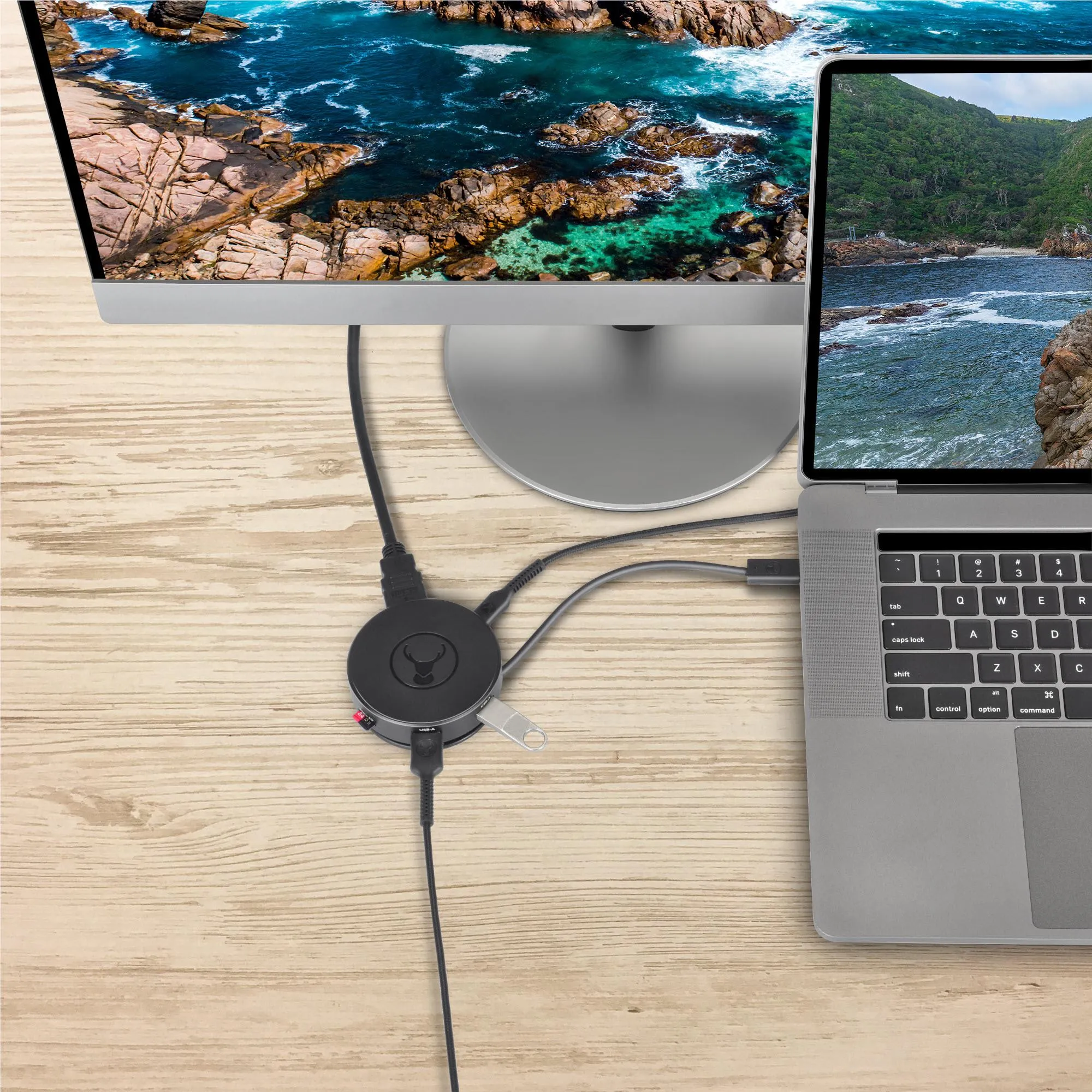 Bonelk USB-C to 6in1 Multiport Travel Hub (Black)