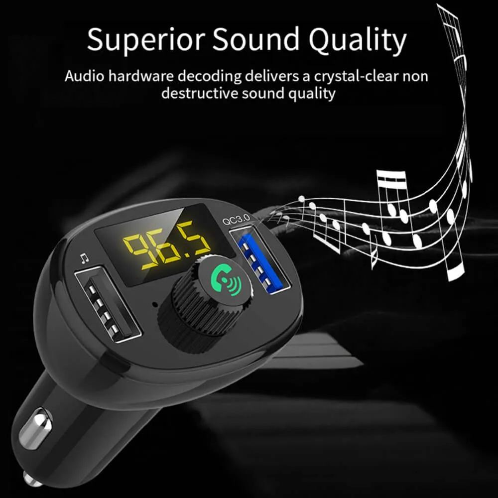 Car Bluetooth Receiver Wireless Radio Adapter Hands-Free Car Kit