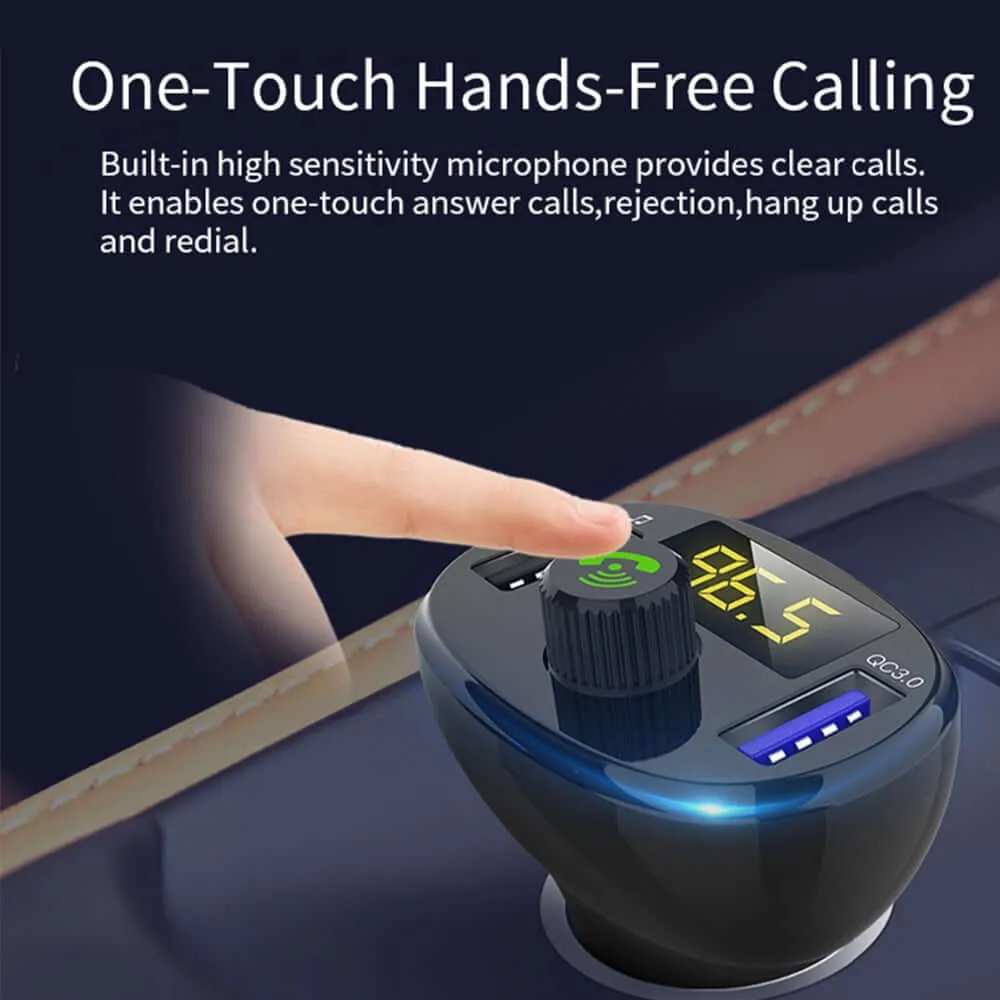 Car Bluetooth Receiver Wireless Radio Adapter Hands-Free Car Kit