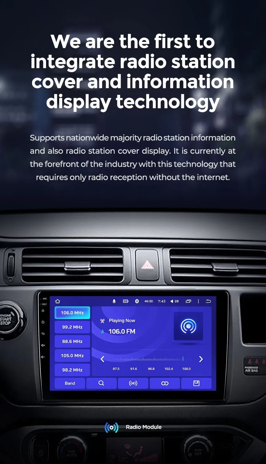Car Dealz 10.2" Android 10.0 Hyundai Solaris 2 2017-2018 Head Unit In Dash Plus OEM Fascia
