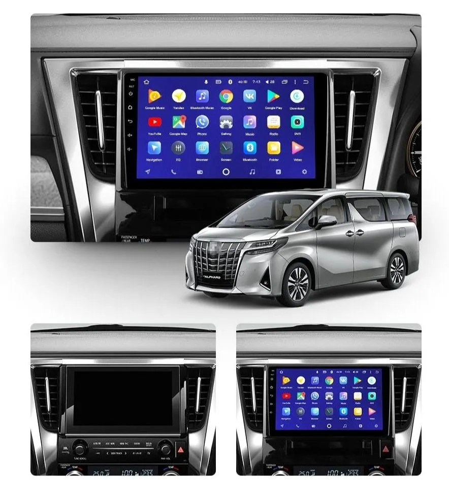 Car Dealz 10.2" Android 10.0 Toyota Alphard H30 2015 - 2020 In Dash Plus OEM Fascia