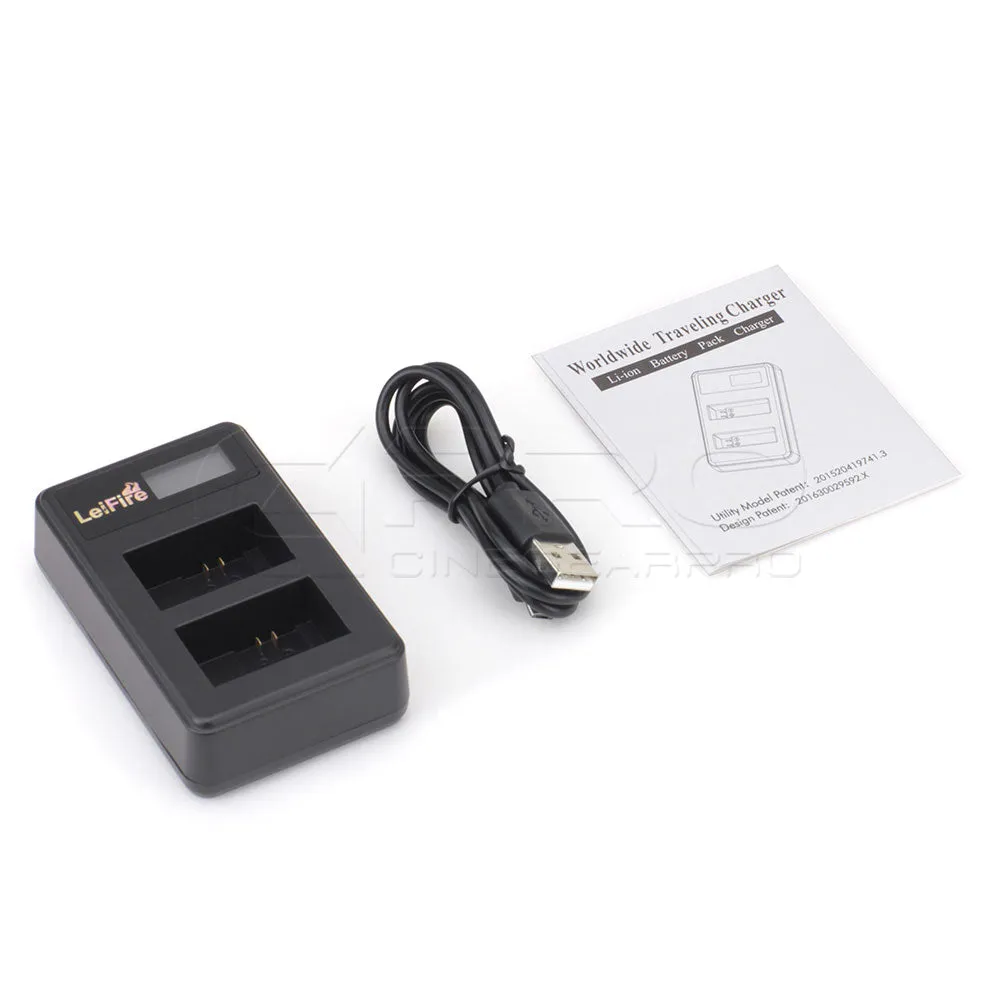 CGPro USB Dual Charger With LCD Display For NP-FW50 Battery