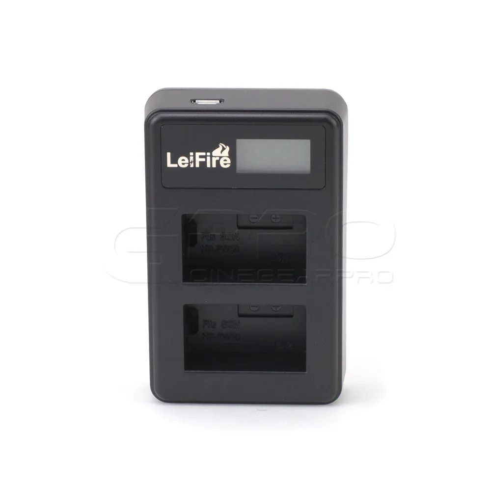 CGPro USB Dual Charger With LCD Display For NP-FW50 Battery