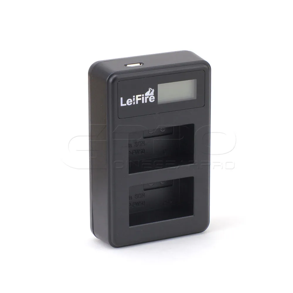 CGPro USB Dual Charger With LCD Display For NP-FW50 Battery