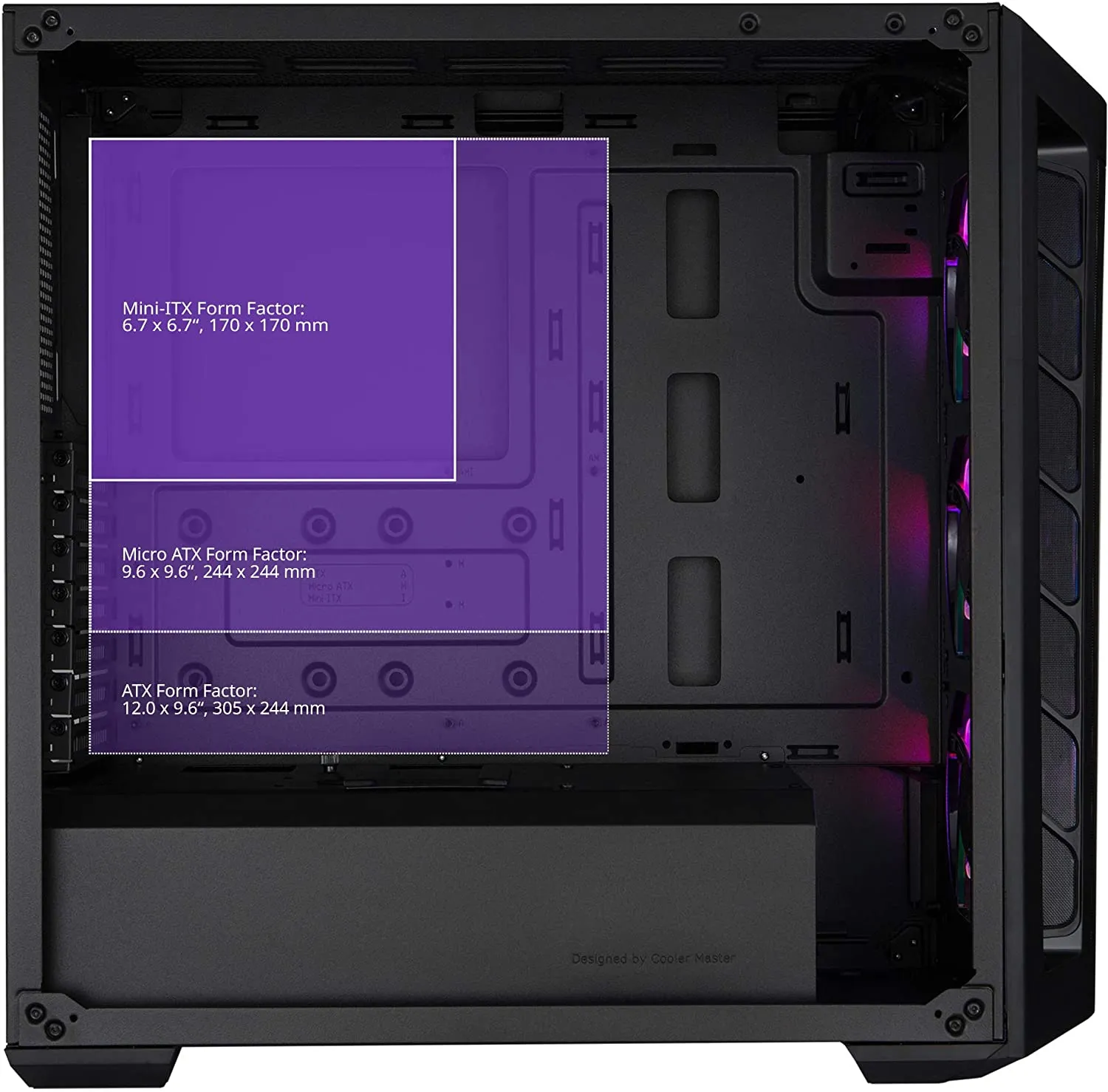 Cooler PC Case Master MasterBox MB511 ARGB ATX Mid-Tower with Three 120mm ARGB Fans, Fine Mesh Front Panel, Mesh Side Intakes, Tempered Glass & ARGB Lighting System