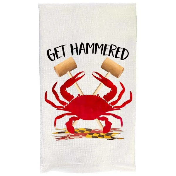 Crab Kitchen Towel- Get Hammered