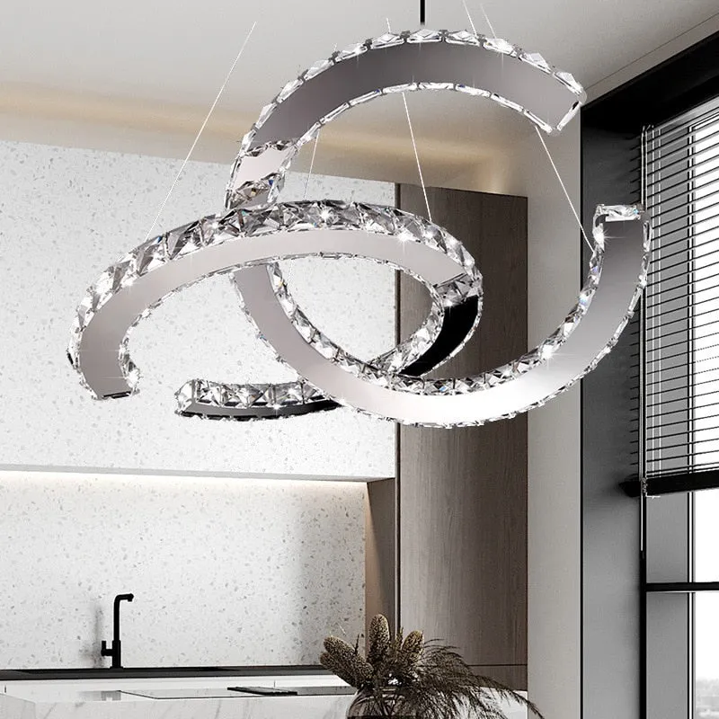 Crystal Loops Chandelier: Premium Lighting Décor