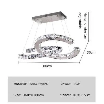Crystal Loops Chandelier: Premium Lighting Décor