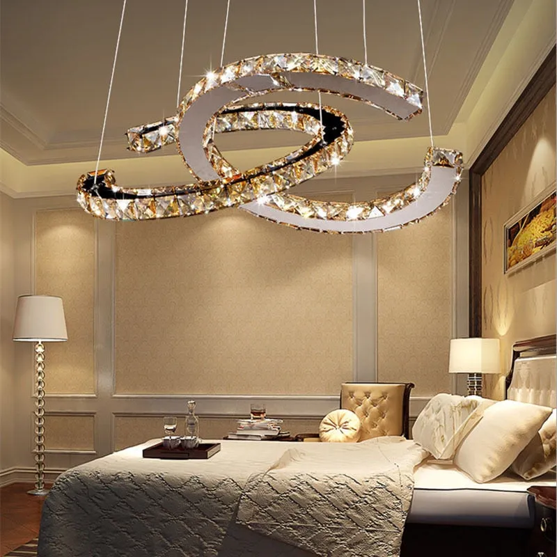 Crystal Loops Chandelier: Premium Lighting Décor