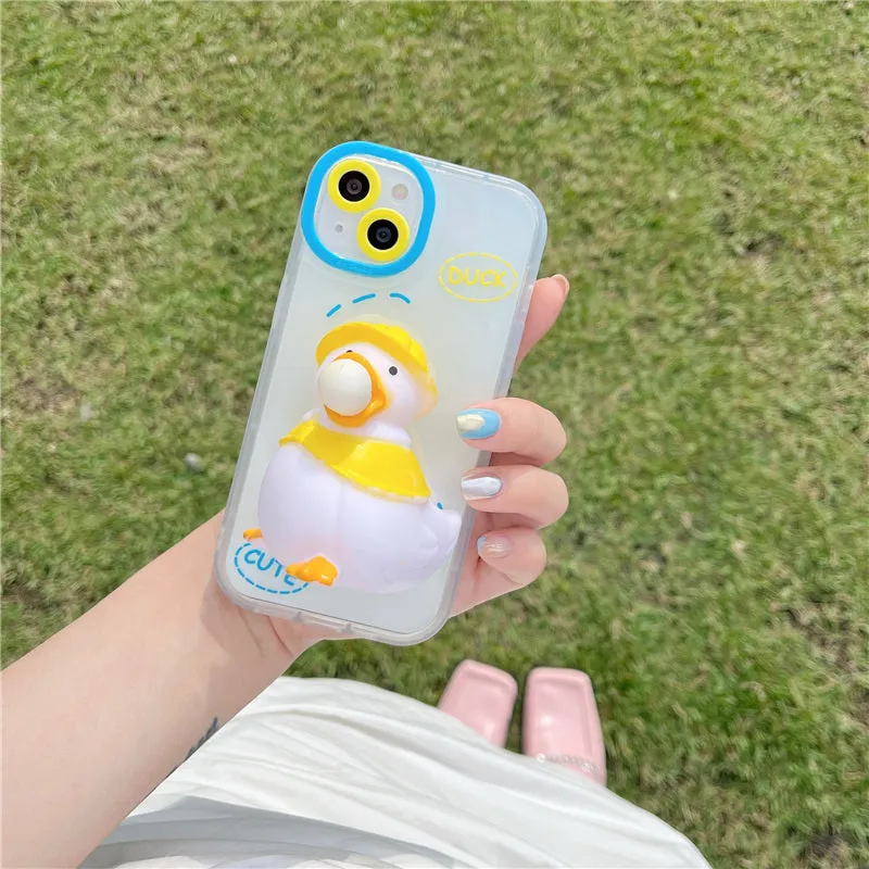 Cute Decompression Duckling iPhone Case