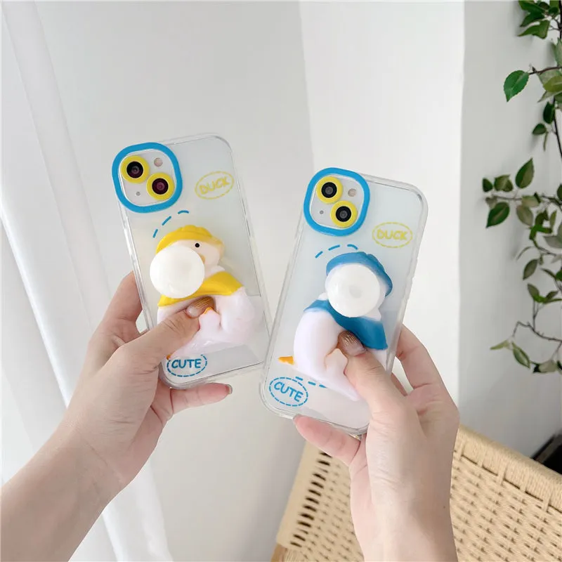 Cute Decompression Duckling iPhone Case