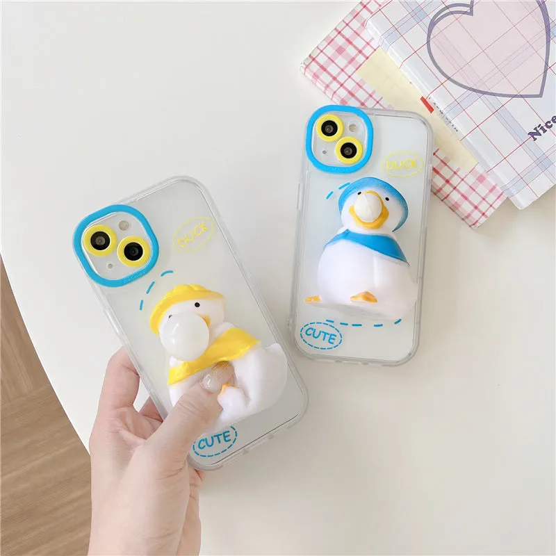 Cute Decompression Duckling iPhone Case