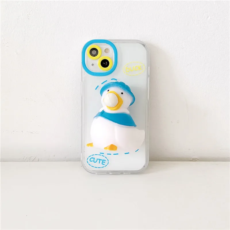 Cute Decompression Duckling iPhone Case
