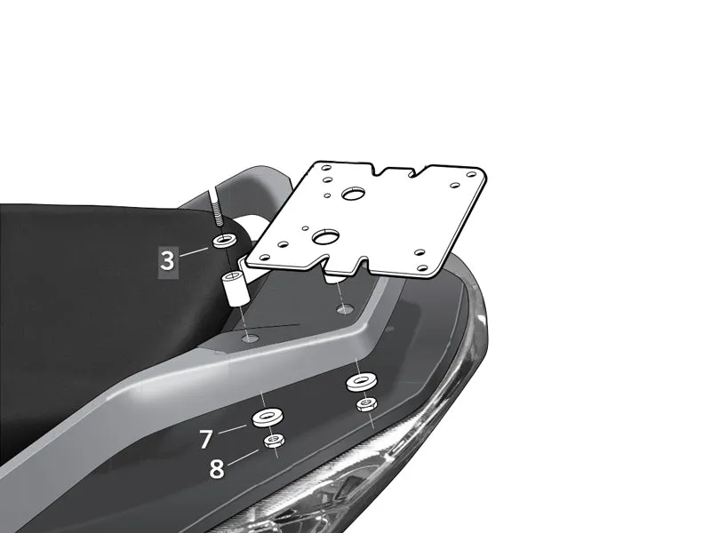 Daelim S3 125 (10-24) SHAD Top Box Fitting Kit