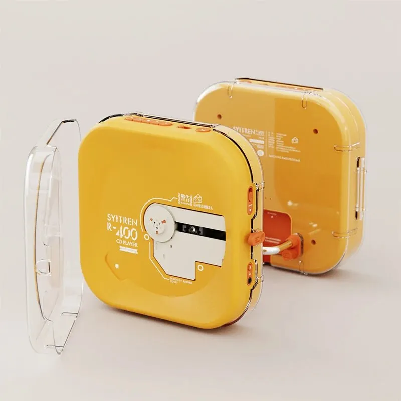 Dazzling Colour Music Walkman: Bluetooth 5.3 Rechargeable HIFI CD Player