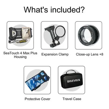 Divevolk SeaTouch 4 Max or 4 Max Plus Touchscreen Underwater Housing