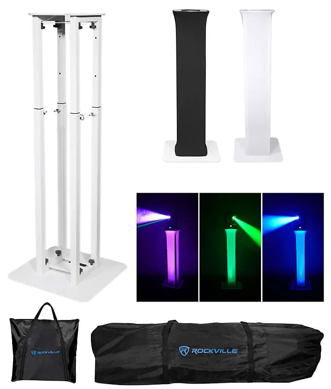 DJ Pack with Facade   Totem Stands   Twin Lights   Moving Heads   Fogger   Hazer   Rockville Controller ROCKVILLE DJ Lighting PACK 1