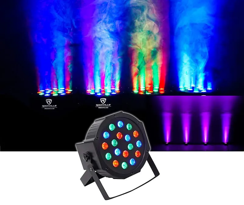 DJ Pack with Facade   Totem Stands   Twin Lights   Moving Heads   Fogger   Hazer   Rockville Controller ROCKVILLE DJ Lighting PACK 1